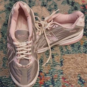 New Balance Shoespink, silver, and white shoes. Never worn,but tags are removed.